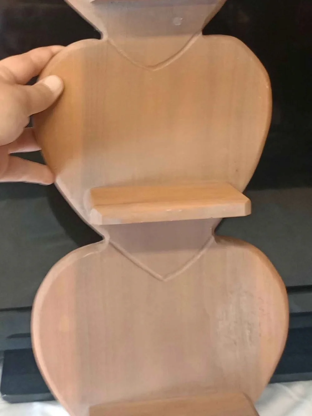 Heart-Shaped Wooden Wall Display Shelf‎ - Pink